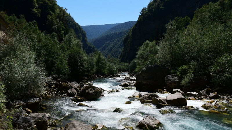 В Абхазии третьи день не могут найти упавшую в реку россиянку